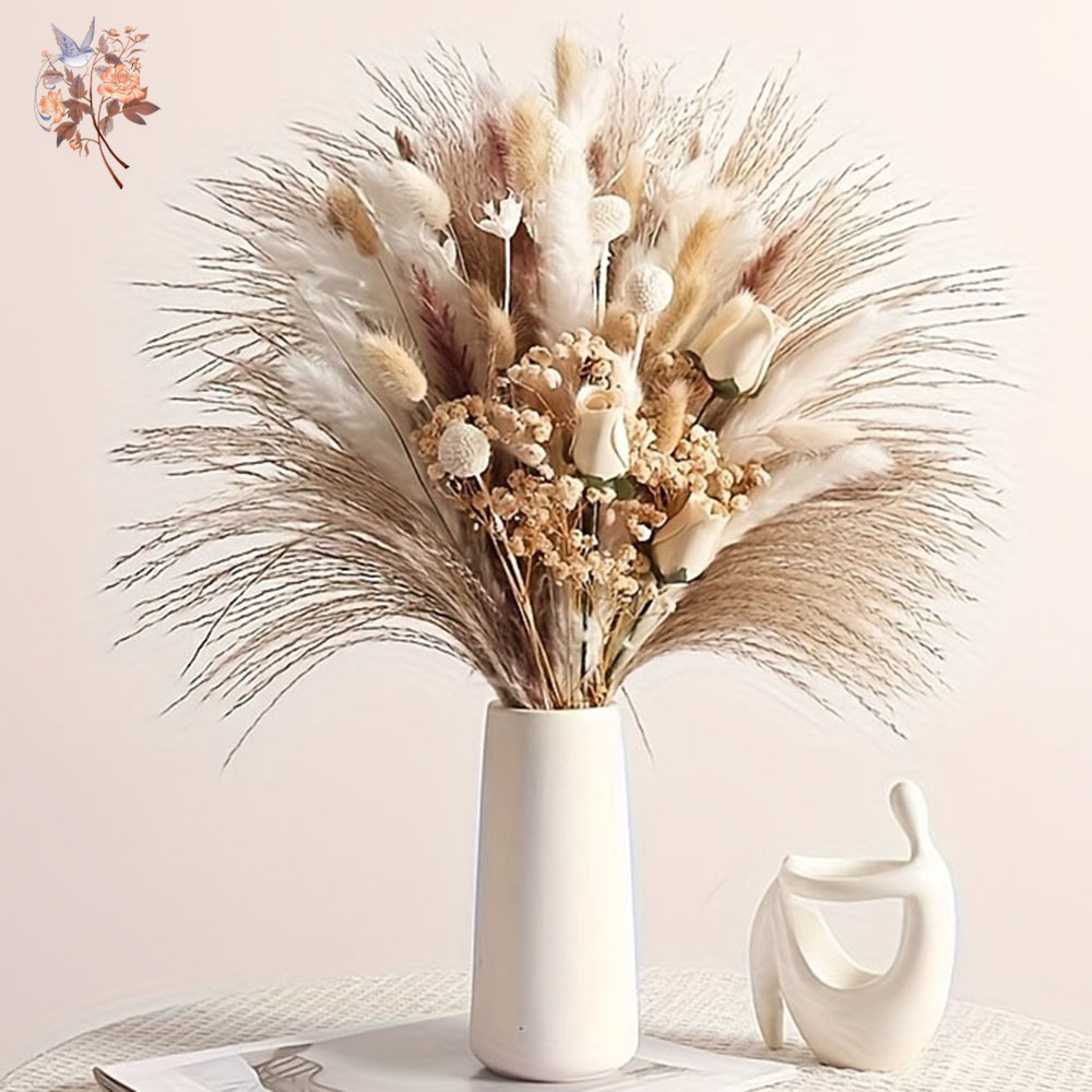 Dried Flower Bunch - 80 Stück Künstliche Getrocknete Blumen Bouquet