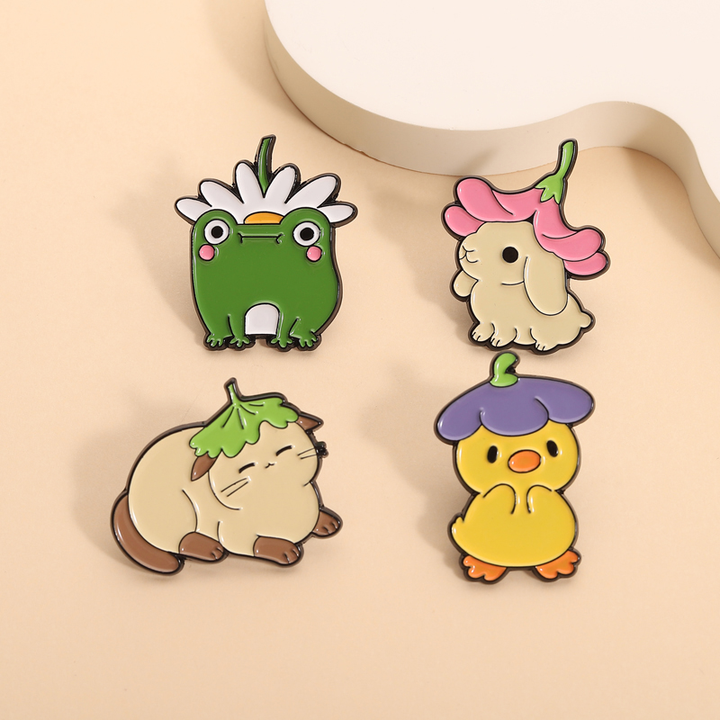Blumen Blatt Hut Emaille Pins  – Flower Frog Pin Bewertung und Preis